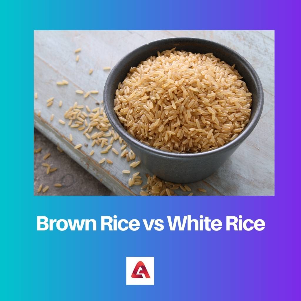 Brauner Reis gegen weißen Reis