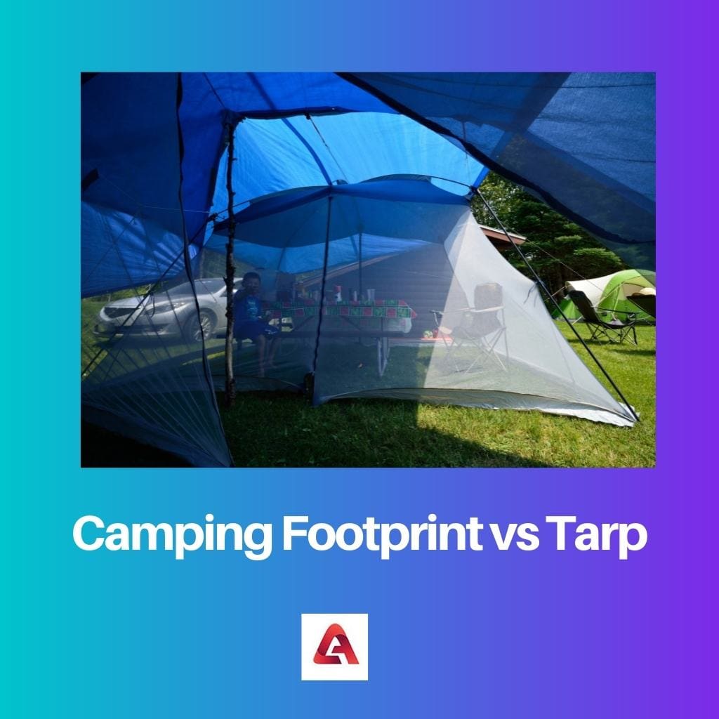 Camping-Fußabdruck vs. Plane