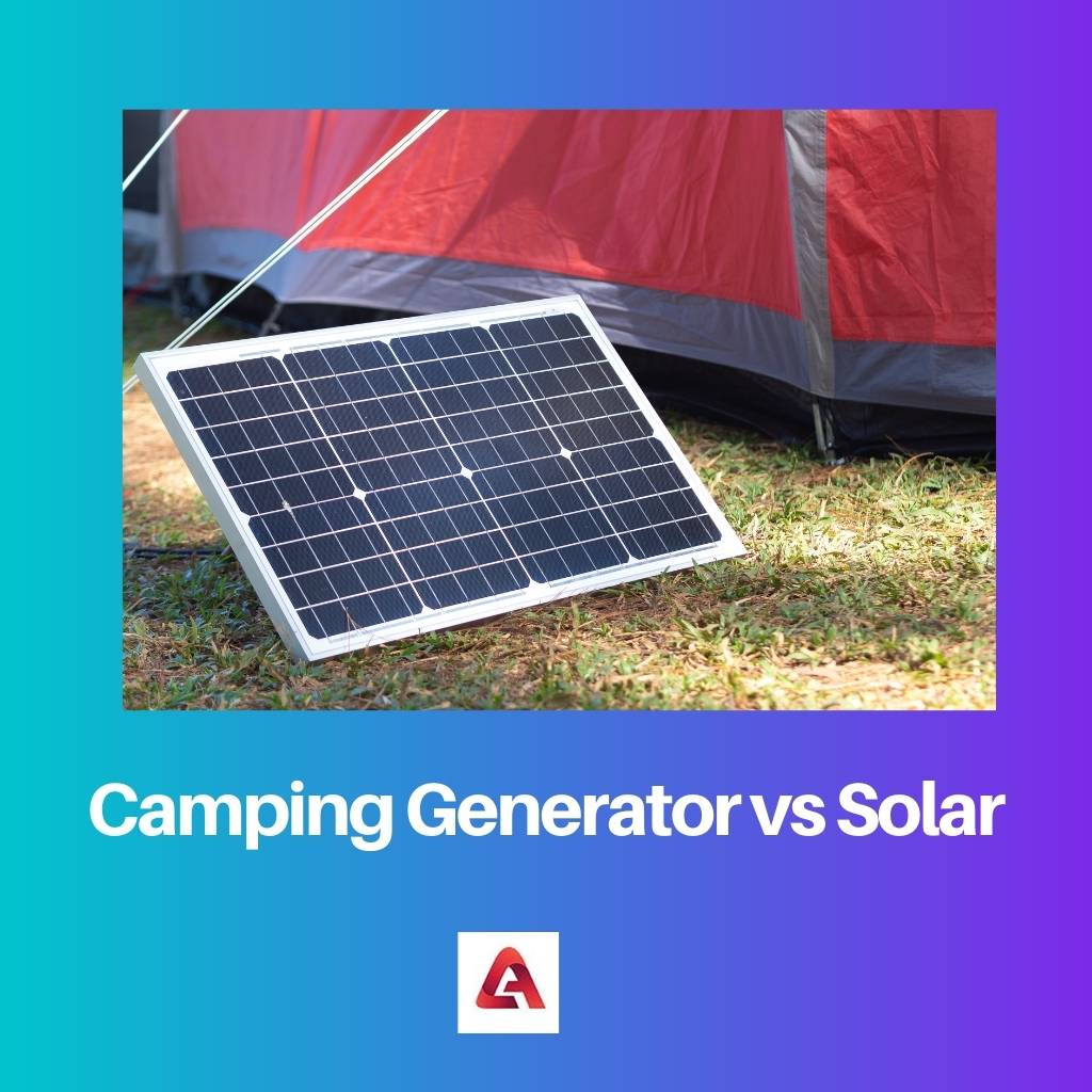 Générateur de camping vs solaire