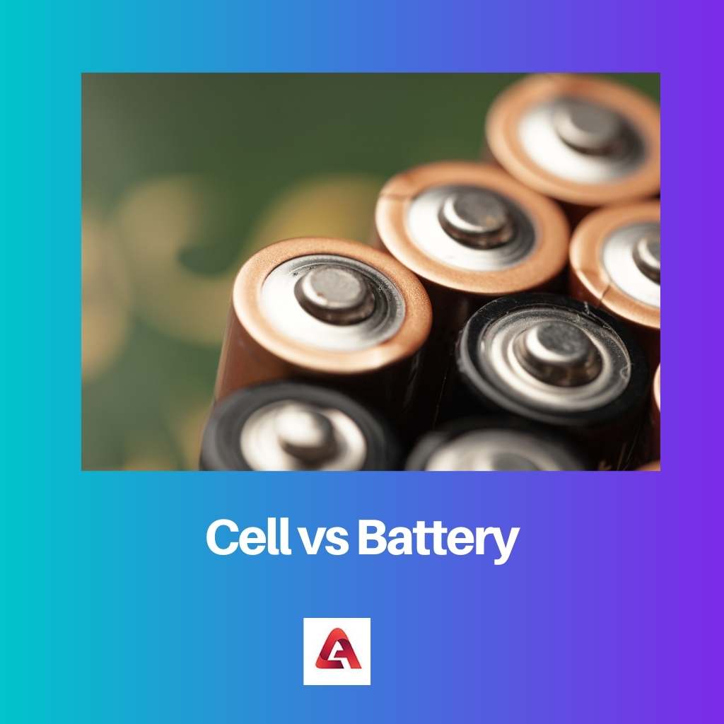 Zelle gegen Batterie