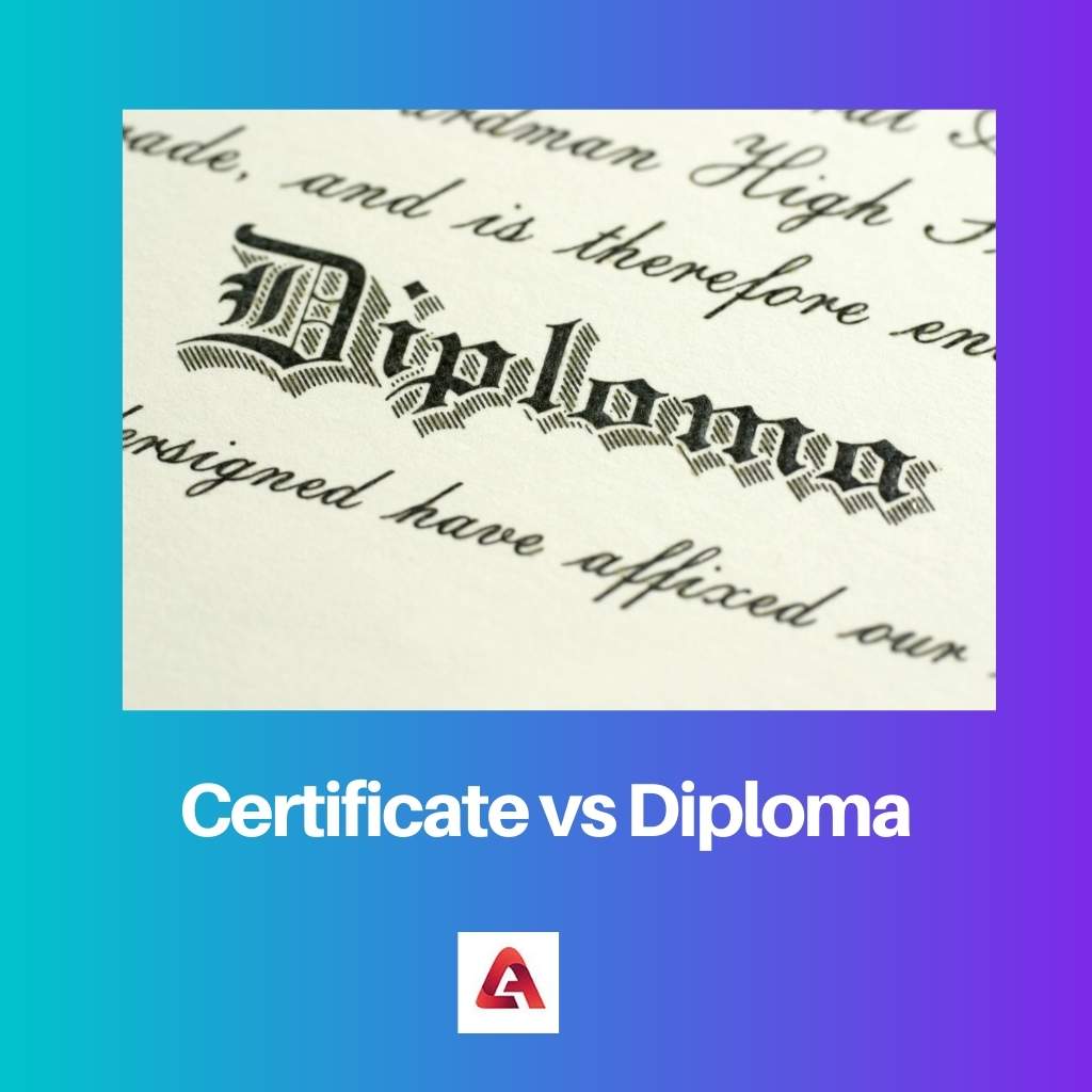 Certificado x Diploma