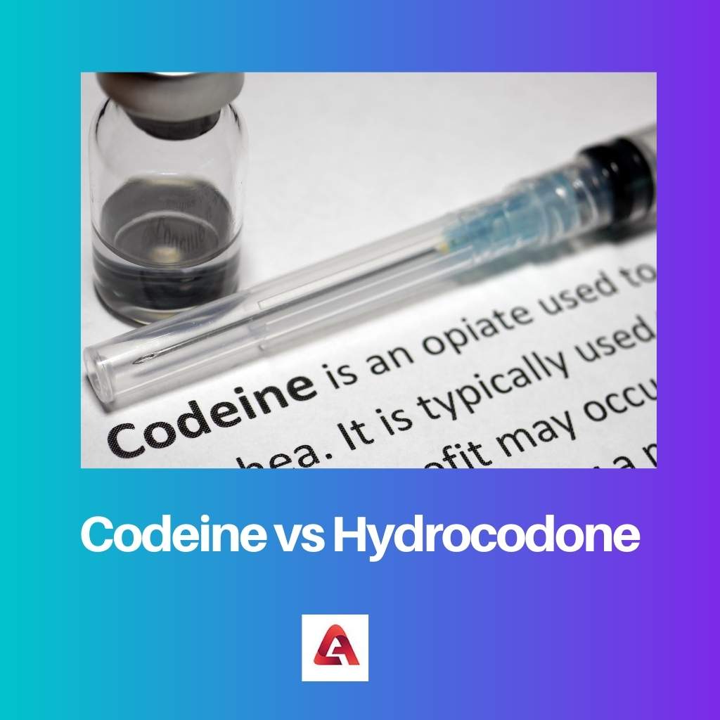 Codeína x Hidrocodona