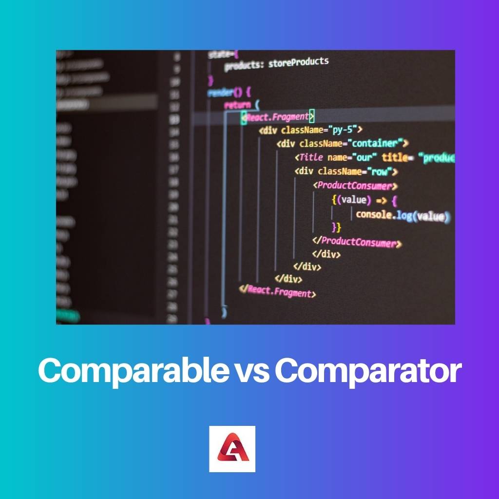 Comparable vs Comparator