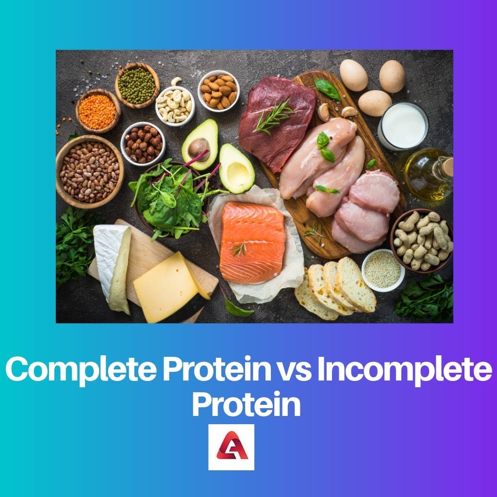 Proteine ​​complete vs proteine ​​incomplete