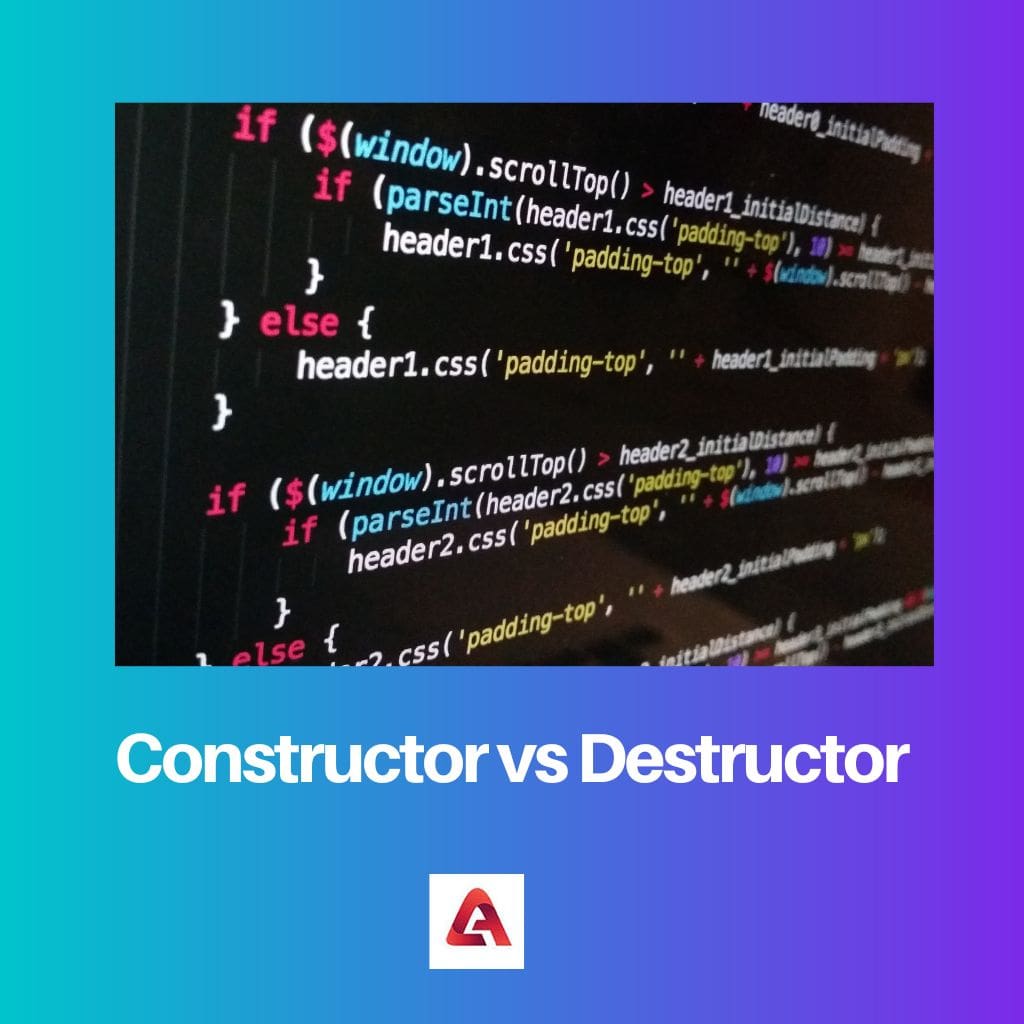 Constructeur vs Destructeur