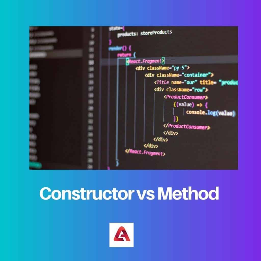 What Is The Difference Between Constructor And Method In Python