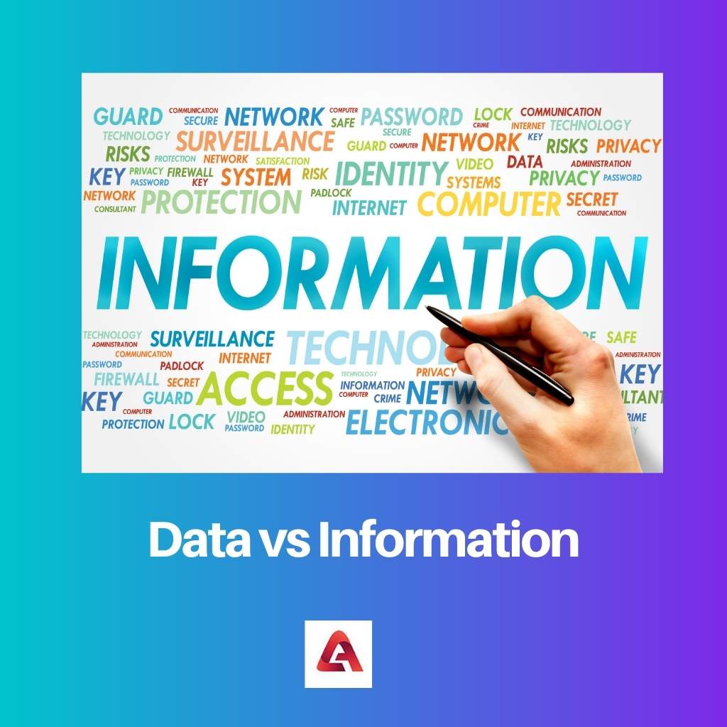البيانات مقابل المعلومات 1