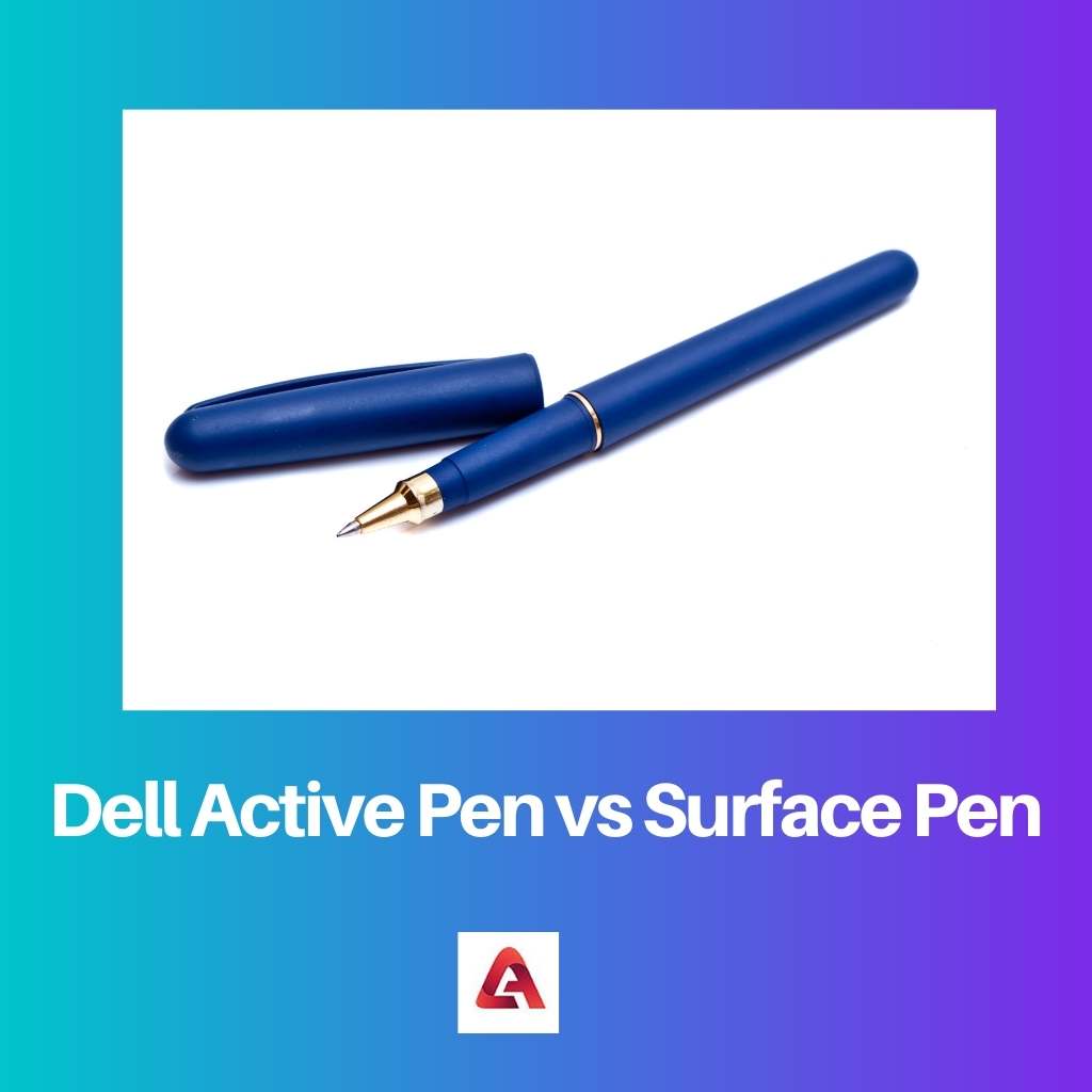Aktivní pero Dell versus pero Surface Pen