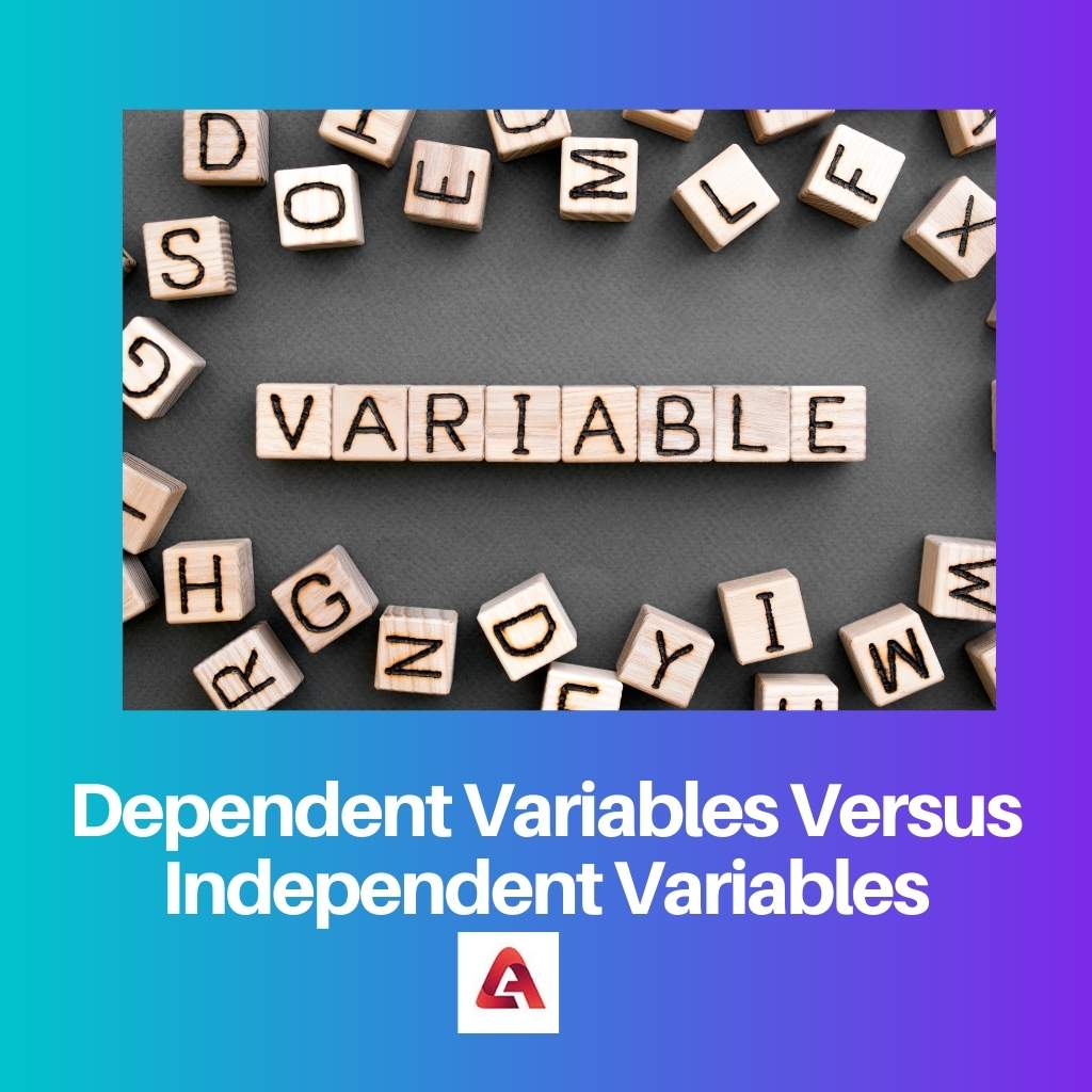 Variáveis ​​dependentes versus variáveis ​​independentes