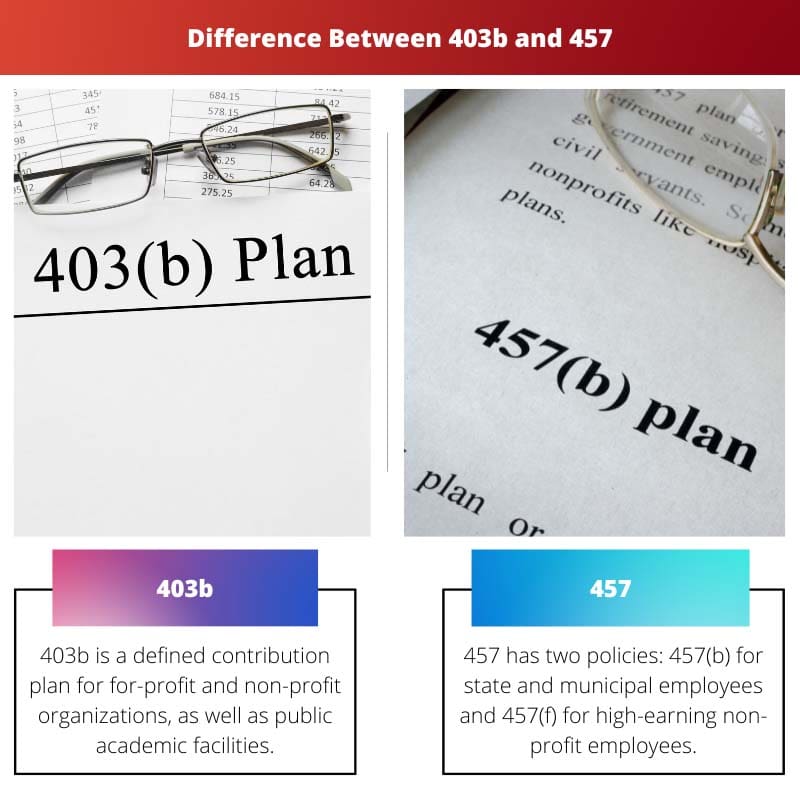 Difference Between 403b and 457