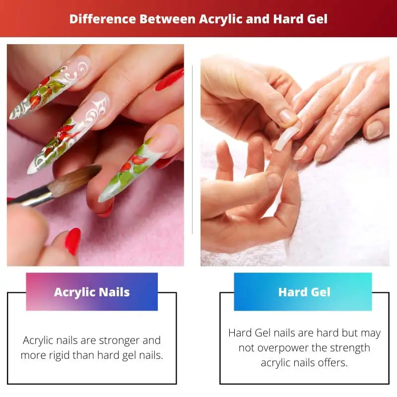 Forskellen mellem akryl og hård gel