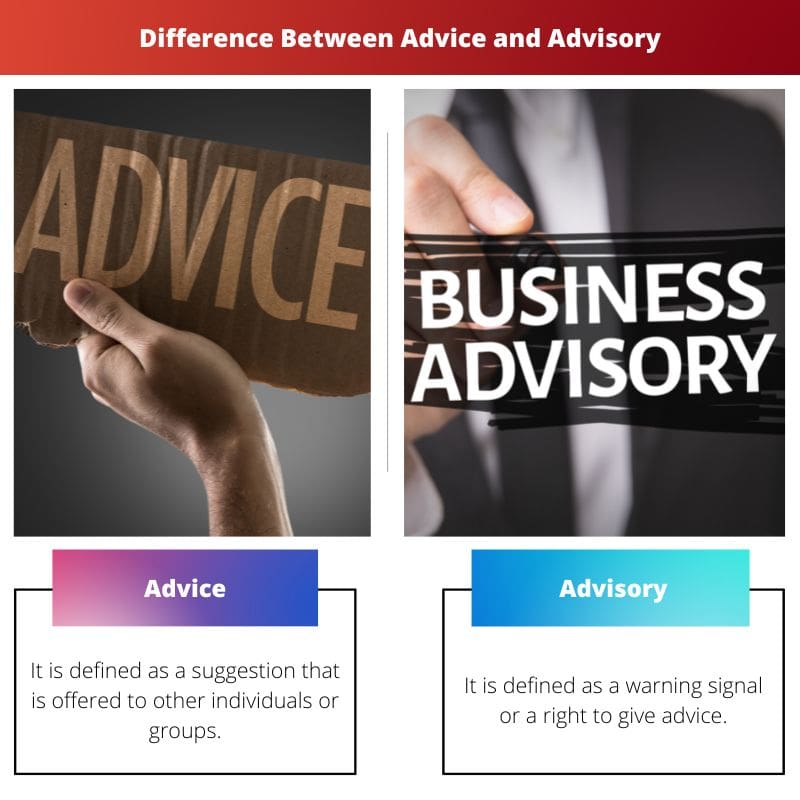 Difference Between Advice and Advisory 1