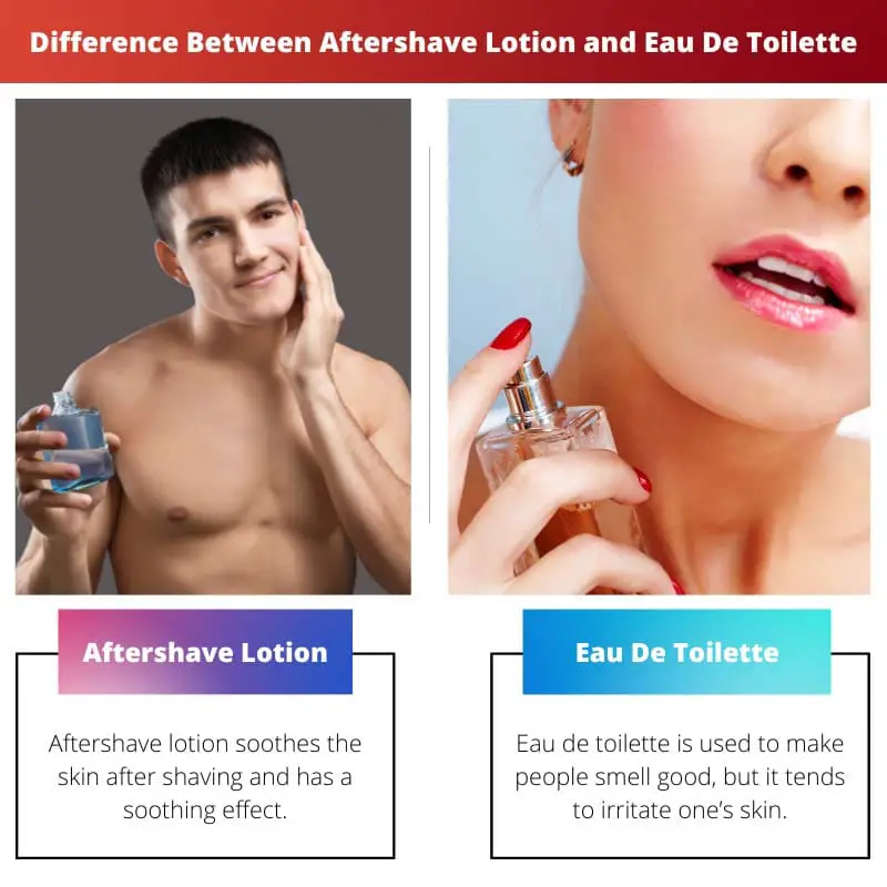 Différence entre la lotion après-rasage et l'eau de toilette