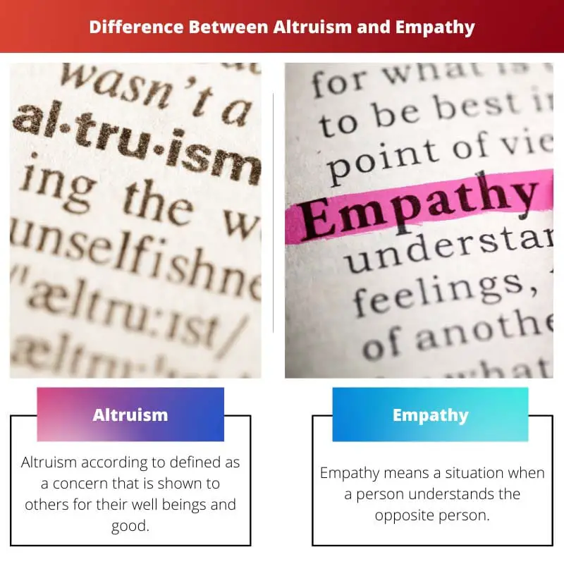 Difference Between Altruism and Empathy