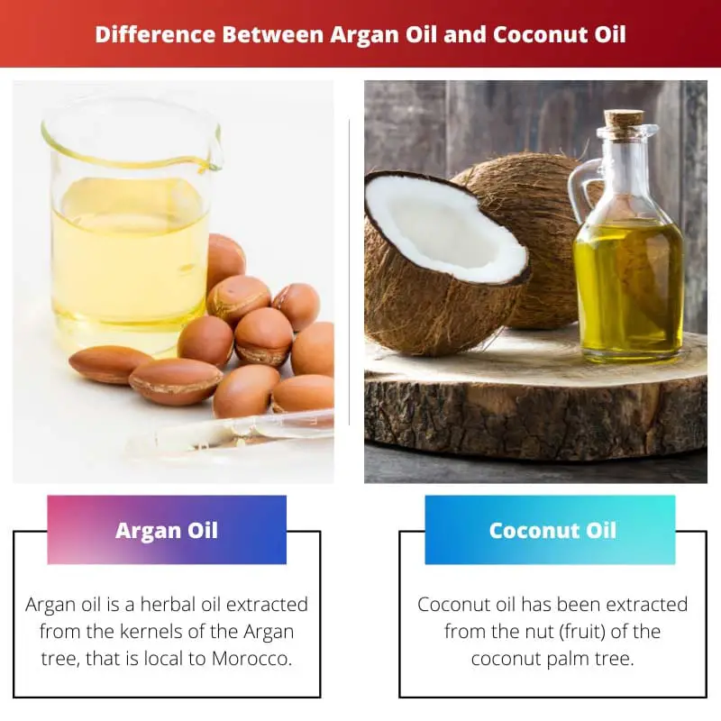 Rozdíl mezi arganovým olejem a kokosovým olejem