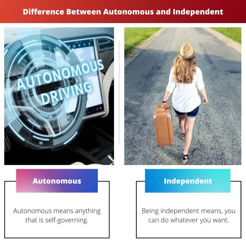 Différence entre autonome et indépendant