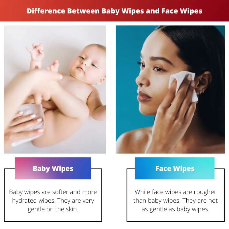 Differenza tra salviette per neonati e salviette per il viso