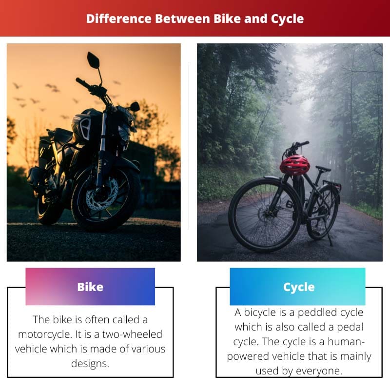 Difference Between Bike and Cycle