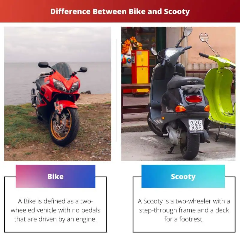 Sự khác biệt giữa Xe đạp và Scooty
