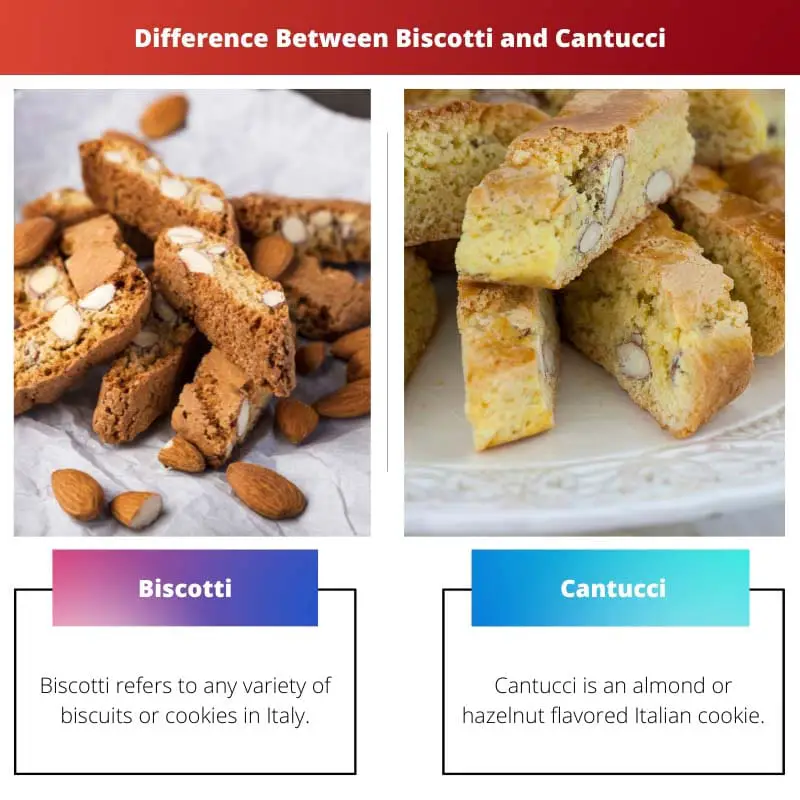 Biscotti 和 Cantucci 之间的区别