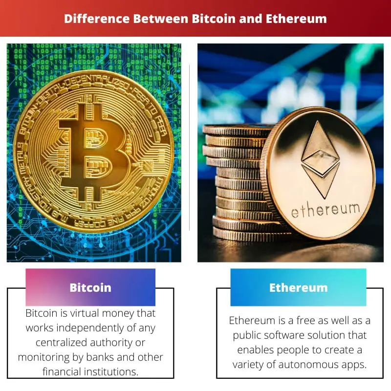Differenza tra Bitcoin ed Ethereum
