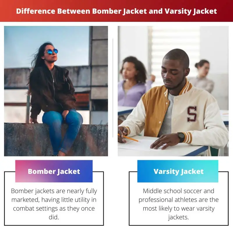 Difference Between Bomber Jacket and Varsity Jacket
