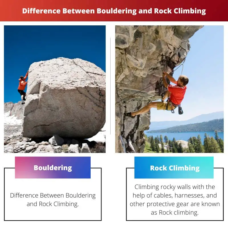 Diferencia entre boulder y escalada en roca