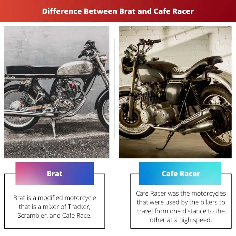 Différence entre Brat et Cafe Racer