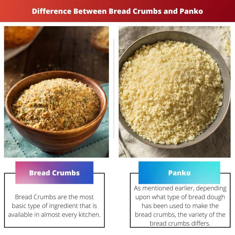 ความแตกต่างระหว่างเกล็ดขนมปังกับ Panko