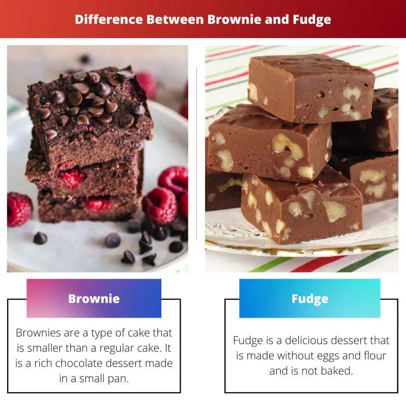 Diferencia entre brownie y dulce de azúcar