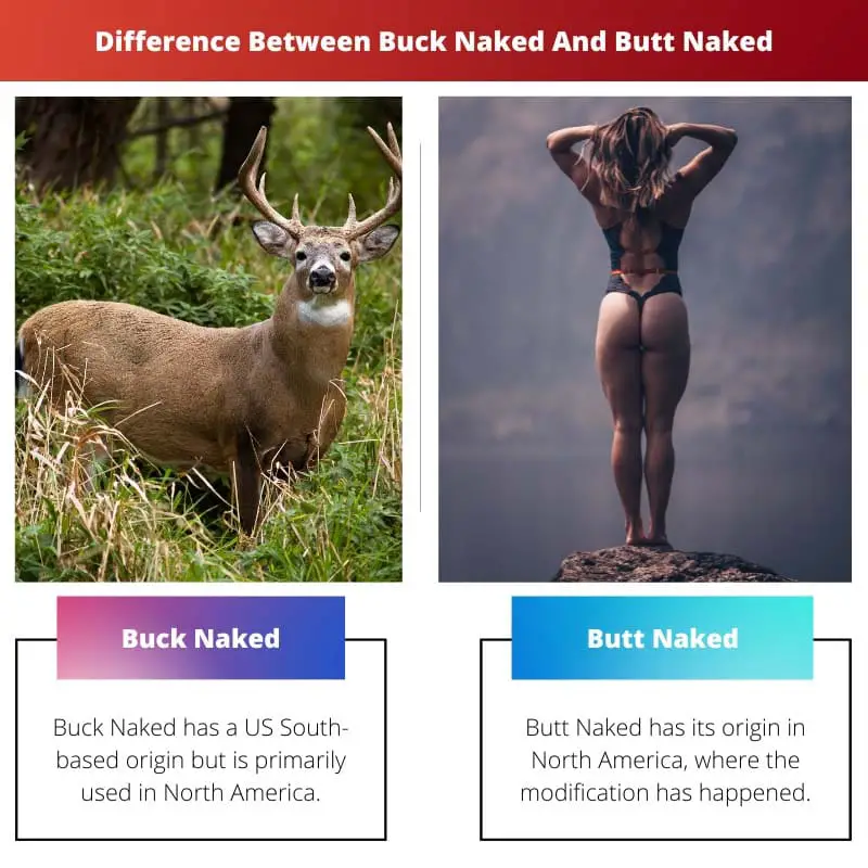 Difference Between Buck Naked And Butt Naked