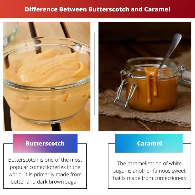 Verschil tussen butterscotch en karamel