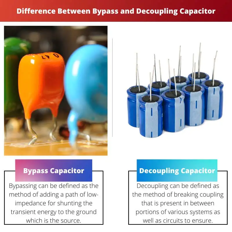 Diferencia entre derivación y condensador de desacoplamiento