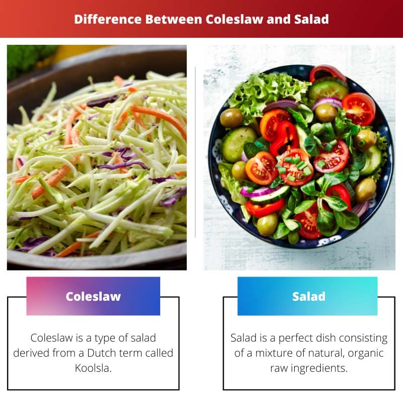 Difference Between Coleslaw and Salad