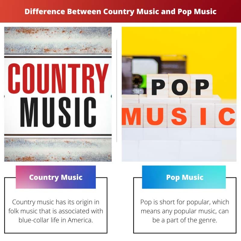 Diferença entre música country e música pop