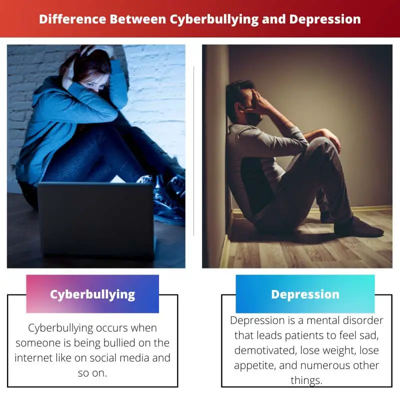 Differenza tra cyberbullismo e depressione