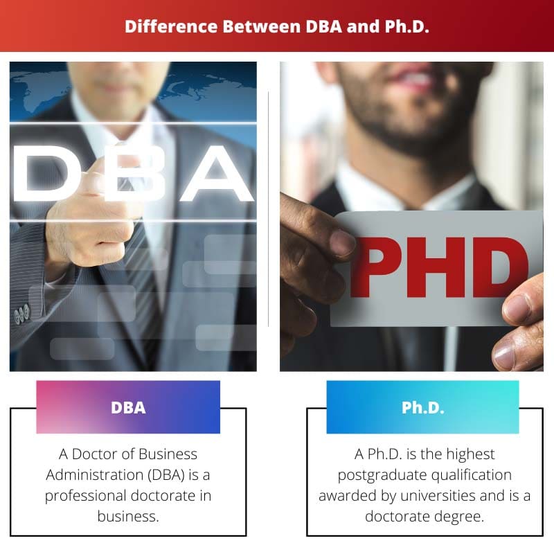 Ero DBA:n ja Ph.D:n välillä