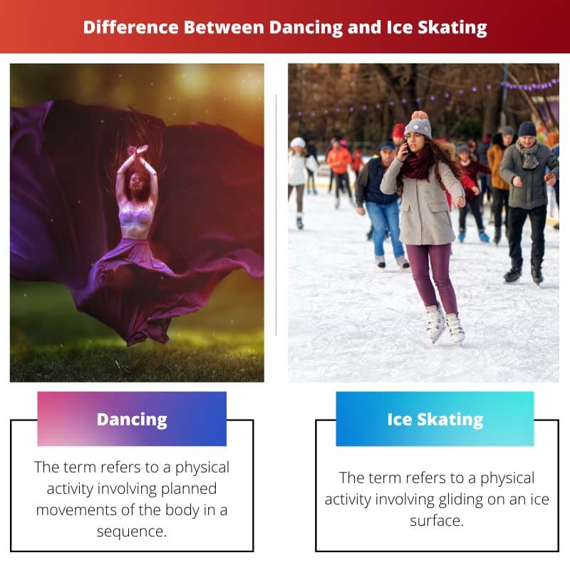 الفرق بين الرقص والتزلج على الجليد