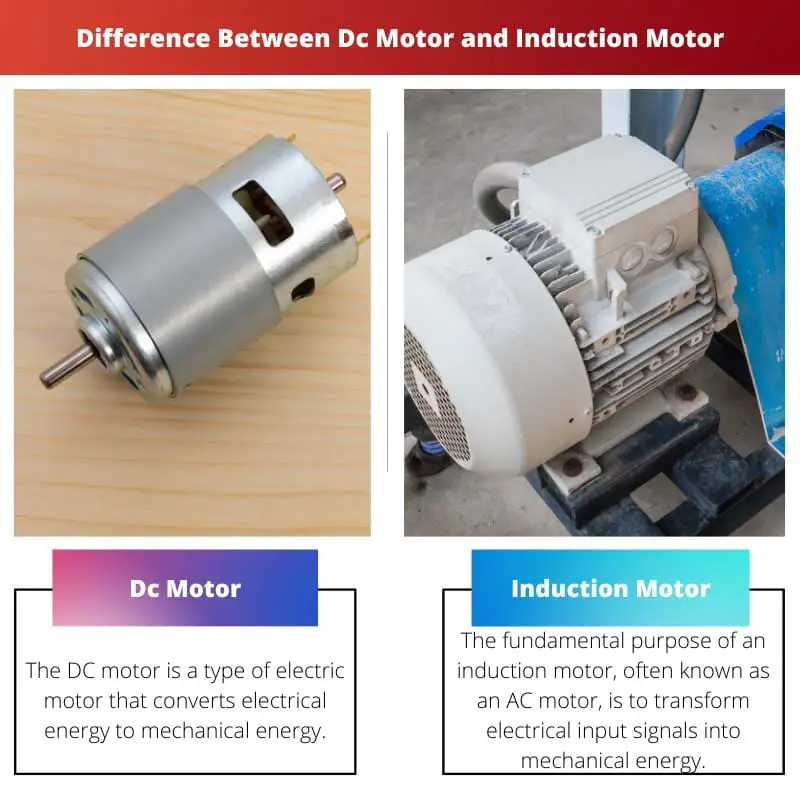 Difference Between Dc Motor and Induction Motor