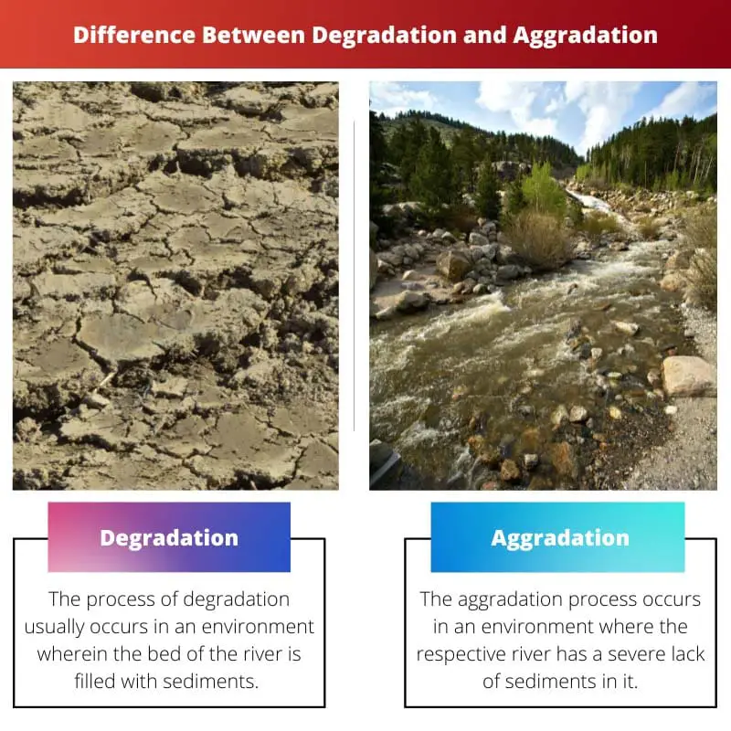 Difference Between Degradation and Aggradation
