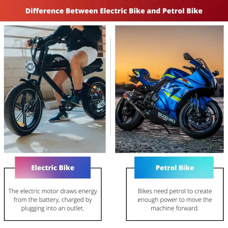 Difference Between Electric Bike and Petrol Bike