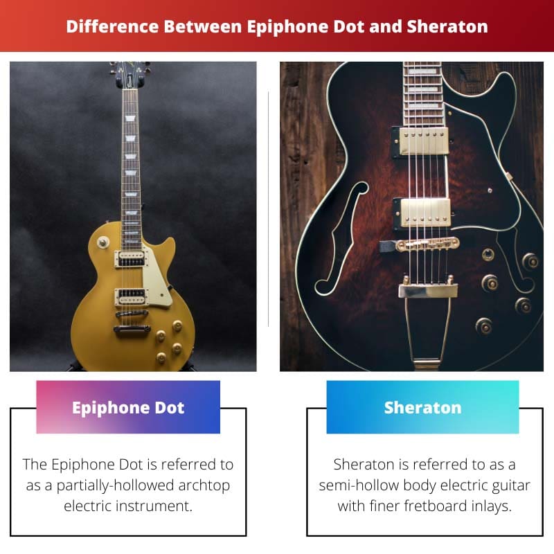 Sự khác biệt giữa Epiphone Dot và Sheraton