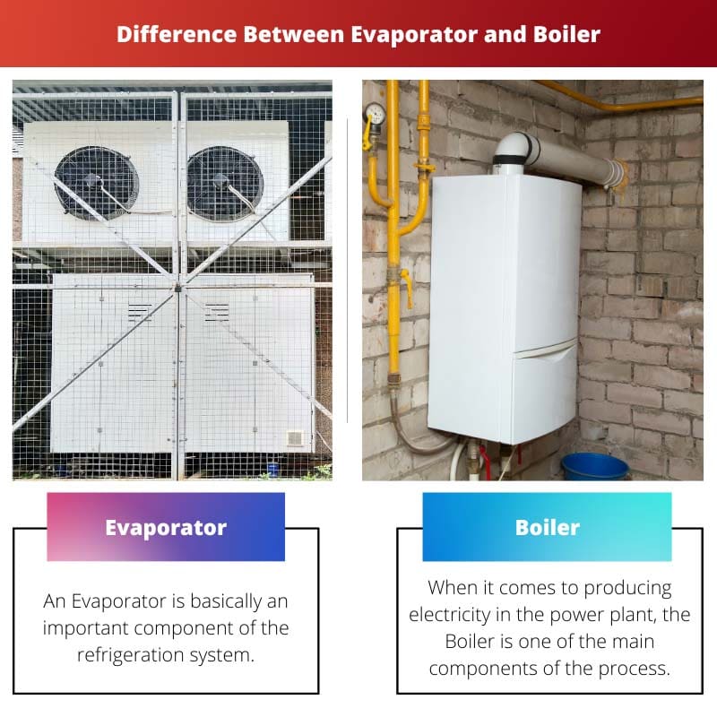 Difference Between Evaporator and Boiler