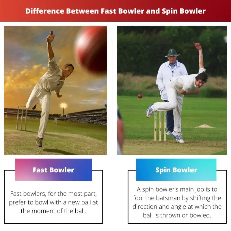 Difference Between Fast Bowler and Spin Bowler 1