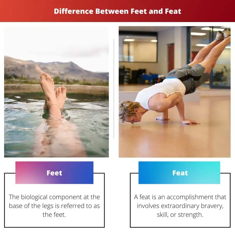 Sự khác biệt giữa Bàn chân và Feat
