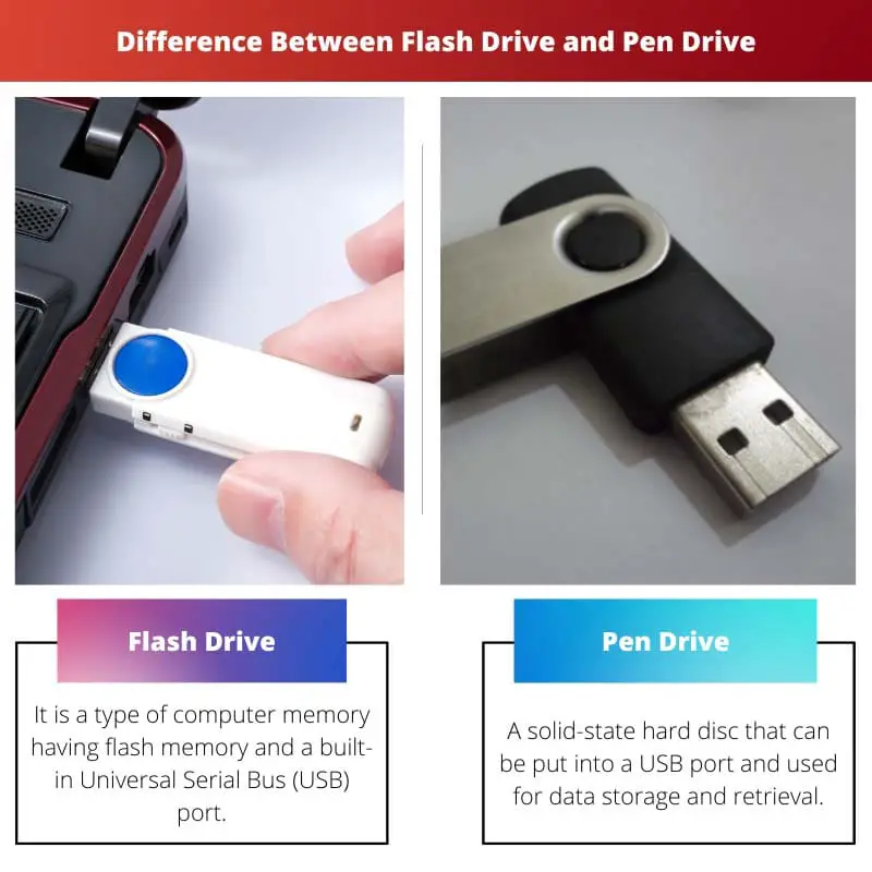 Difference Between Flash Drive and Pen Drive