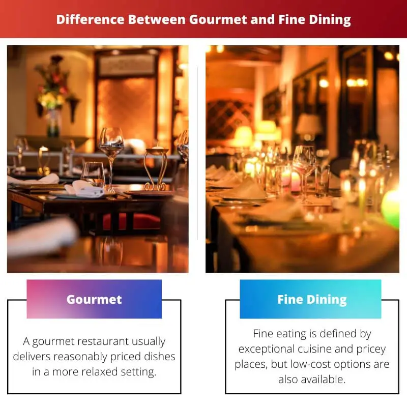 Razlika između Gourmet i Fine Dining