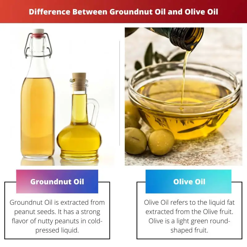 Différence entre l'huile d'arachide et l'huile d'olive