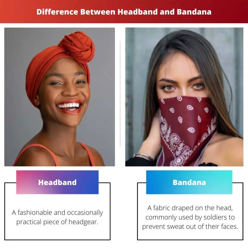 Unterschied zwischen Stirnband und Bandana