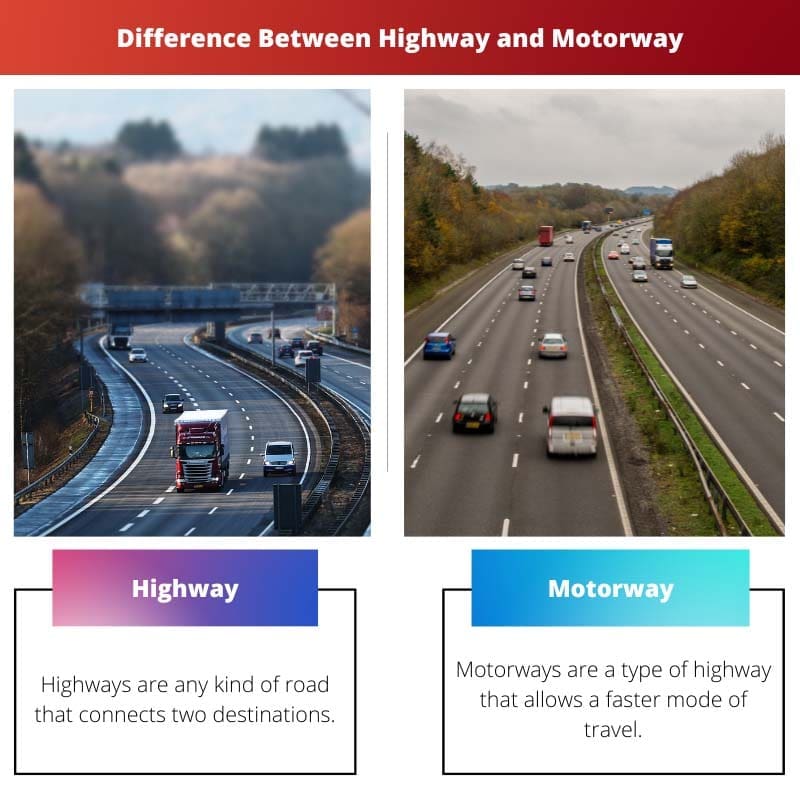 Difference Between Highway and Motorway